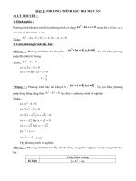 TOÁN 9 ĐẠI SỐ - PT BẬC HAI
