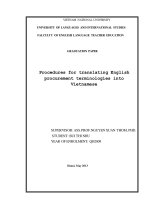 Phương thức dịch thuật ngữ tiếng anh trong đấu thầu sang tiếng việt