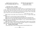 Đề thi giữa HK1 môn Ngữ văn 8 năm 2020-2021 có đáp án - Trường PTDTBT THCS Trà Mai