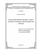 Một số xu hướng chủ yếu hướng tới nền kinh tế xanh và hàm ý tiếp cận chính sách cho việt nam
