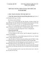 triển khai chương trình giáo dục phổ thông 2018 ở cấp tiểu họci thực trạng giáo dục tiểu học hiện nay1 thực hiện chương trình giáo dục phổ thông hiện hành