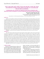 Tối ưu hóa điều kiện chiết với sự hỗ trợ siêu âm để thu nhận polyphenol có hoạt tính chống oxy hóa từ loài rong đỏ Gracilaria salicornia