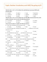 mark the letter a b c or d to indicate the underlined part pronounced differently from the others 1