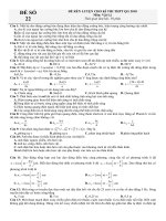 ĐỀ RÈN LUYỆN THI THPTQG MÔN VẬT LÝ NĂM 2018 ĐỀ 22