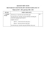 KỊCH BẢN ĐIỀU HÀNH HỘI NGHỊ KIỆN TOÀN 2020 - 2021