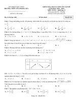 Đề kiểm tra hè môn Toán 11 năm 2018-2019 có đáp án - Trường THPT Yên Phong số 1