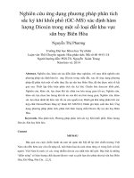 Nghiên cứu ứng dụng phương pháp phân tích sắc ký khí khối phổ (GC-MS) xác định hàm  lượng Dioxin trong một số loại đất khu vực  sân bay Biên Hòa
