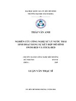 Nghiên cứu công nghệ xử lý nước thải sinh họat bằng sự kết hợp mô hình swim bed và stick bed  