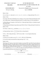 Đề thi chọn đội tuyển HSG cấp Quốc gia môn Toán năm 2020-2021 - Sở GD&ĐT Bắc Giang
