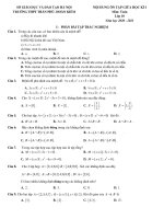 Đề cương ôn tập giữa học kì 1 môn Toán 10 năm 2020-2021 - Trường THPT Trần Phú