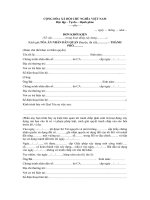 Mẫu đơn khởi kiện xây dựng