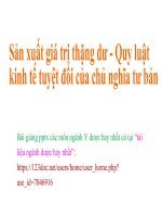 SẢN XUẤT GIÁ TRỊ THẶNG dư QUY LUẬT KINH tế TUYỆT đối của CHỦ NGHĨA tư bản ppt _ KINH TẾ CHÍNH TRỊ MAC LÊNIN