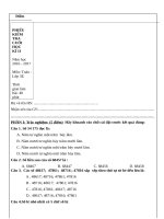 de thi hoc ki 2 mon toan lop 3 theo thông tư 22