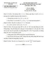 Đề thi chọn đội tuyển HSG cấp Quốc gia môn Toán năm 2020-2021 - Sở GD&ĐT Hà Tĩnh