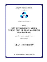 Xây dựng bộ điều khiển nhúng cho hệ bóng và thanh (ball beam)  