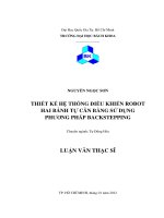 Thiết kế hệ thống điều khiển robot hai bánh tự cân bằng sử dụng phương pháp backs tepping  