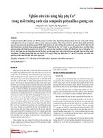 Nghiên cứu khả năng hấp phụ Cu2+ trong môi trường nước của composite polyaniline-gương sen