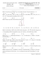 Đề kiểm tra định kì môn Toán 12 năm 2020-2021 có đáp án - Trường THPT chuyên Bắc Ninh
