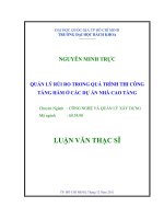 Quản lý rủi ro trong quá trình thi công tầng hầm ở các dự án nhà cao tầng  