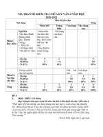 MA TRẬN đề KIỂM TRA văn 6 7 năm học 2020  2021 
