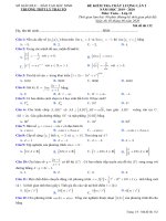 Đề kiểm tra chất lượng môn Toán 11 năm 2019-2020 có đáp án - Trường THPT Lý Thái Tổ (Lần 2)