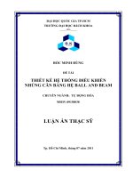 Thiết kế hệ thống điều khiển nhúng cân bằng hệ ball and beam  