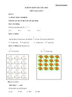 Bộ đề thi giữa kì 1 lớp 3 môn Toán