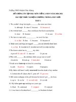 Đề cương ôn tập HK1 môn Tiếng Anh 9 năm 2020-2021 - Trường THCS Huỳnh Thúc Kháng