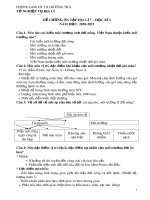 Đề cương ôn tập HK1 môn Địa lí 7 năm 2020-2021 - Trường THCS Trần Đăng Khoa