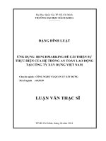 Ứng dụng benchmarking để cải thiện sự thực hiện của hệ thống an toàn lao động tại công ty xây dựng việt nam  