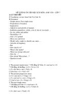 Đề cương ôn tập HK2 môn Tiếng Anh 7 năm 2019-2020 - Trường THCS Nguyễn Đức Cảnh (Chương trình hiện hành)