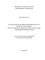 Tuân thủ chăm sóc dự phòng viêm phổi thở máy của nhân viên y tế và một số yếu tố ảnh hưởng tại bệnh viện vinmec central park  thành phố hồ chí minh năm 2020 