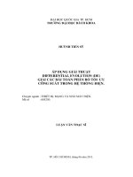 Áp dụng giải thuật differential evolution (de) giải các bài toán phân bố tối ưu công suất trong hệ thống điện   