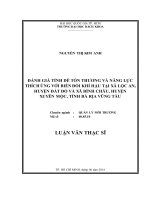 Đánh giá tính dễ tổn thương và năng lực thích ứng với biến đổi khí hậu tại xã lộc an, huyện đất đỏ và bình châu, huyện xuyên mộc, tỉnh bà rịa vũng tàu  