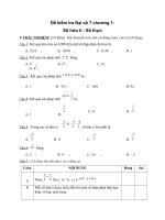 Đề kiểm tra 45 phút Toán 7 chương 1 Đại số