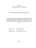 Thực trạng sử dụng điện thoại thông minh và mức độ nghiện điện thoại thông minh của sinh viên chuyên ngành y tế công cộng tại 3 trường đại học tại hà nội năm 2017 