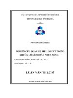 Nghiên cứu quan hệ biểu đồ pvt trong khuôn có kênh dẫn nhựa nóng  