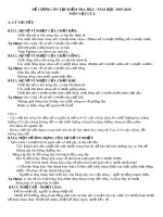 Đề cương ôn tập HK2 môn Vật lí 6 năm 2019-2020 - Trường THCS Giá Rai A