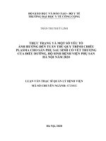 Thực trạng và một số yếu tố ảnh hưởng đến tuân thủ quy trình chiếu plasma cho sản phụ sau sinh có vết thương của điều dưỡng, hộ sinh bệnh viện phụ sản hà nội năm 2020 