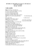 Đề cương ôn tập HK1 môn Công nghệ 6 năm 2020-2021 - Trường THCS Phước Nguyên