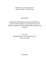 Sự hài lòng đối với dịch vụ khám chữa bệnh và một số yếu tố ảnh hưởng đối với người có thẻ bảo hiểm y tế và một số yếu tố ảnh hưởng tại trạm y tế huyện krông buk, tỉnh đắk lăk năm 2019 