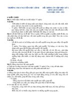 Đề cương ôn tập HK1 môn GDCD 6 năm 2020-2021 - Trường THCS Nguyễn Đức Cảnh