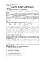 Đề cương ôn tập HK1 môn Tiếng Anh 6 chương trình mới năm 2020-2021 - Trường THCS Quang Trung (Đà Lạt)