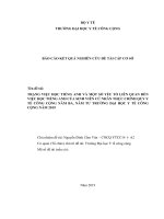 Thực trạng việc học tiếng anh và một số yếu tố liên quan đến việc học tiếng anh của sinh viên cử nhân chính quy y tế công cộng năm ba, năm tư trường đại học y tế công cộng năm 2019 