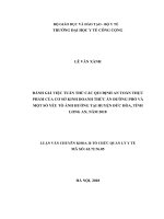 Đánh giá việc tuân thủ các qui định an toàn thực phẩm của cơ sở kinh doanh thức ăn đường phố và 1 số yếu tố ảnh hưởng tại huyện đức hòa, tỉnh long an năm 2018 