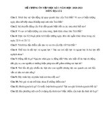 Đề cương ôn tập HK1 môn Địa lí 6 năm 2020-2021 - Trường THCS Long Toàn