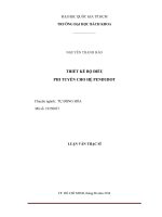 Thiết kế bộ điều khiển phi tuyến cho hệ pendupot  