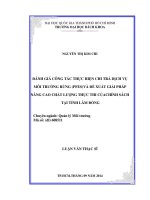 Đánh giá công tác thực hiện chi trả dịch vụ môi trường rừng (pfes) và đầ xuất giải pháp nâng cao chất lượng thực thi của chính sách tại tỉnh lâm đồng  