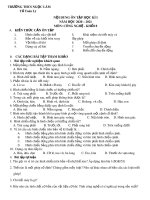 Đề cương ôn tập HK1 môn Công nghệ 8 năm 2020-2021 - Trường THCS Ngọc Lâm