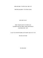 Thực trạng quản lý nhân lực tại bệnh viện đa khoa tỉnh ninh thuận giai đoạn 2015 2017 